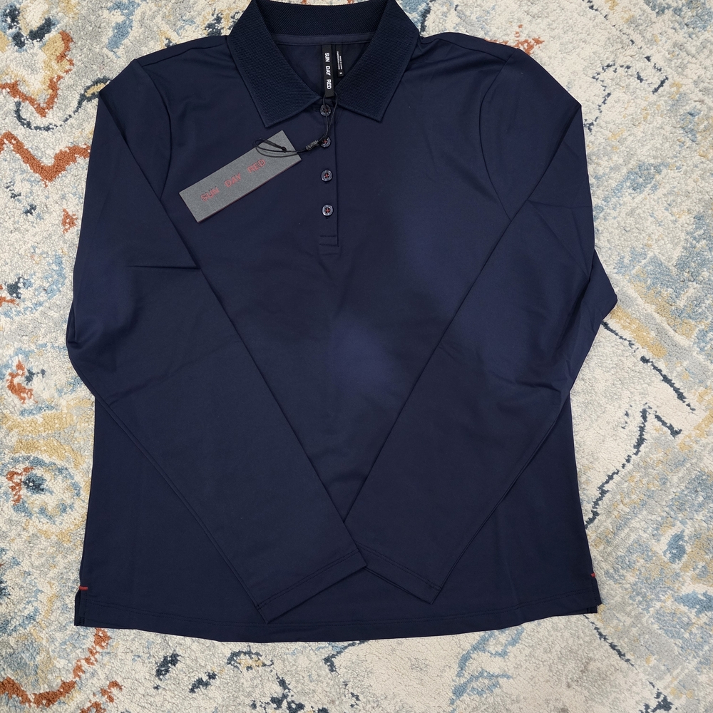 Women's Navy Long Sleeve Polo Shirt
